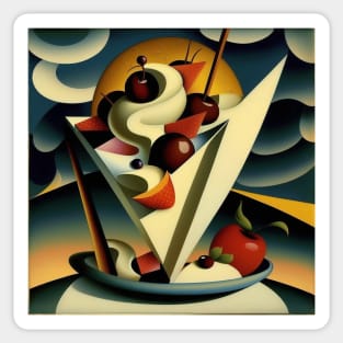 Berries & Cream - Abstract Art Style Sticker